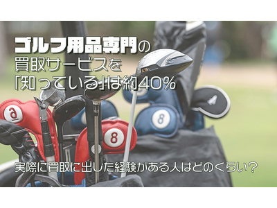 ゴルフ用品専門の買取サービスを「知っている」は約40％。実際に買取に出した経験がある人はどのくらい？