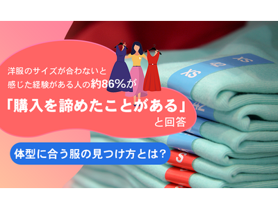洋服のサイズが合わないと感じた経験がある女性の約86％が「購入を諦めたことがある」と回答。体型に合う服の見つけ方とは？