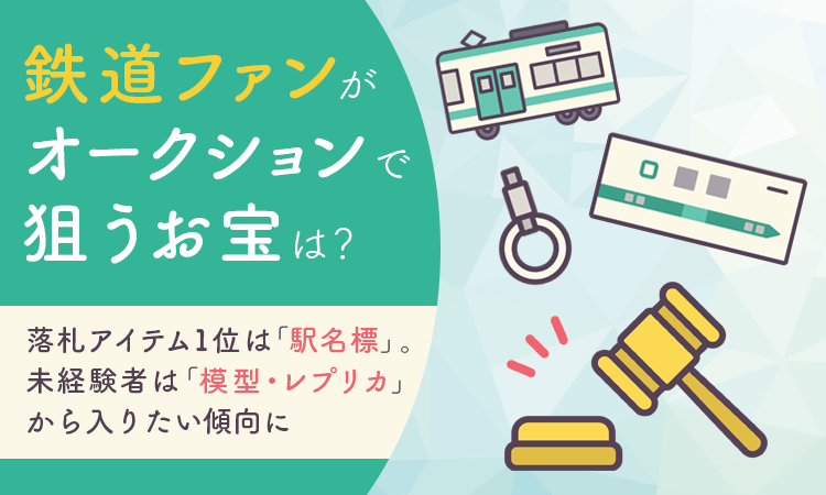 鉄道ファンがオークションで狙うお宝は？落札アイテム1位は「駅名標」。未経験者は「模型・レプリカ」から入りたい傾向に