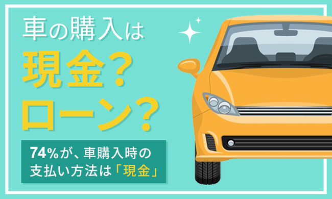 【車の購入は現金？ローン？】74％が、車購入時の支払い方法は「現金」