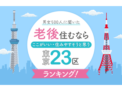 【男女500人に聞いた】老後住むならここがいい・住みやすそうと思う東京23区ランキング！
