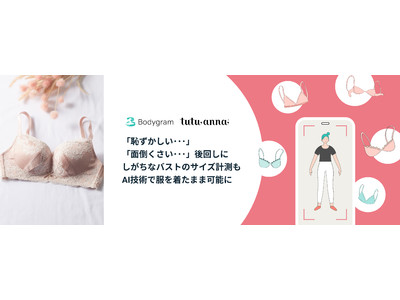 全国にインナーウェアを展開する「チュチュアンナ」で下着業界で初となる「Bodygram」を活用したAI計測が可能に