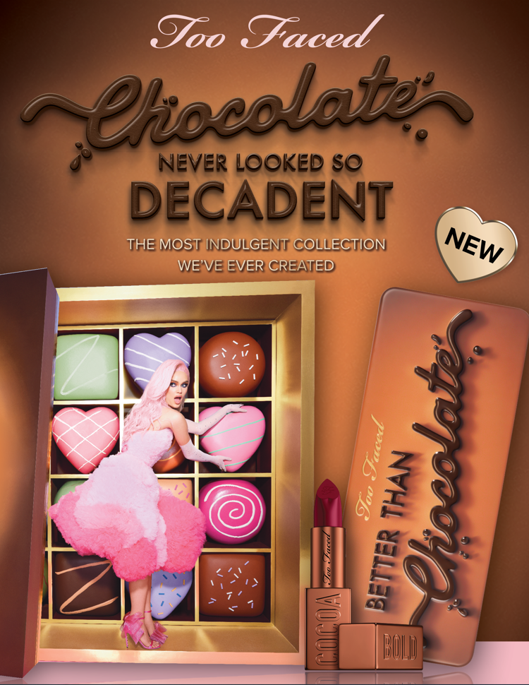 【トゥー フェイスド】遊び心を忘れない！チョコにインスパイアされた甘くリッチな目元と口元を彩る「ココア ボールド コレクション」が今秋新発売！