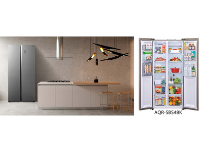 庫内を縦に２分割したSide by SideスタイルAQUA　冷凍冷蔵庫「AQR-SBS48K」を発売