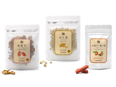 毎日のおやつやデスクワークの合間にも！「青森県産赤菊芋チップス」「はと麦スナック」「国産山査子＆桑の実スティック」2025年8月1日（金）新発売