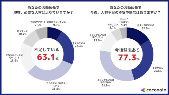 国内企業の約8割が将来の「人材不足」を不安視。企業規模を問わず「専門スキル人材」の不足がより顕著に～国内企業の人材不足実態調査～