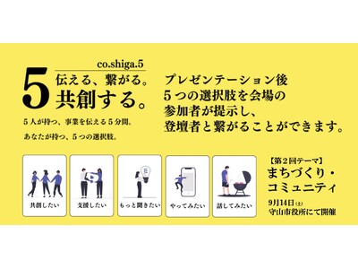 伝える。繋がる。共創する。第2回「co.shiga.5」を9月14日に開催