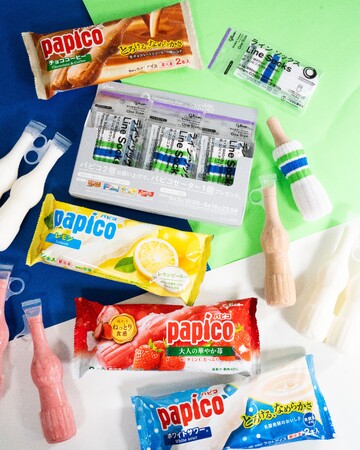 「コンビニエンスウェア」からパピコ専用ウェアが登場！？ファミリーマート限定！パピコ2個買うとファミマカラーの「パピコセーター」がもらえるキャンペーンを開催！～6月のアイスおすすめ新商品も先どり紹介！～