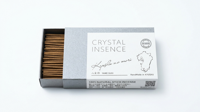 消えつつある国産タブ粉と水車製粉の伝統を、次の世代へ。純国産原材料100%の無添加お香クリスタルインセンス「八女杉」再販開始