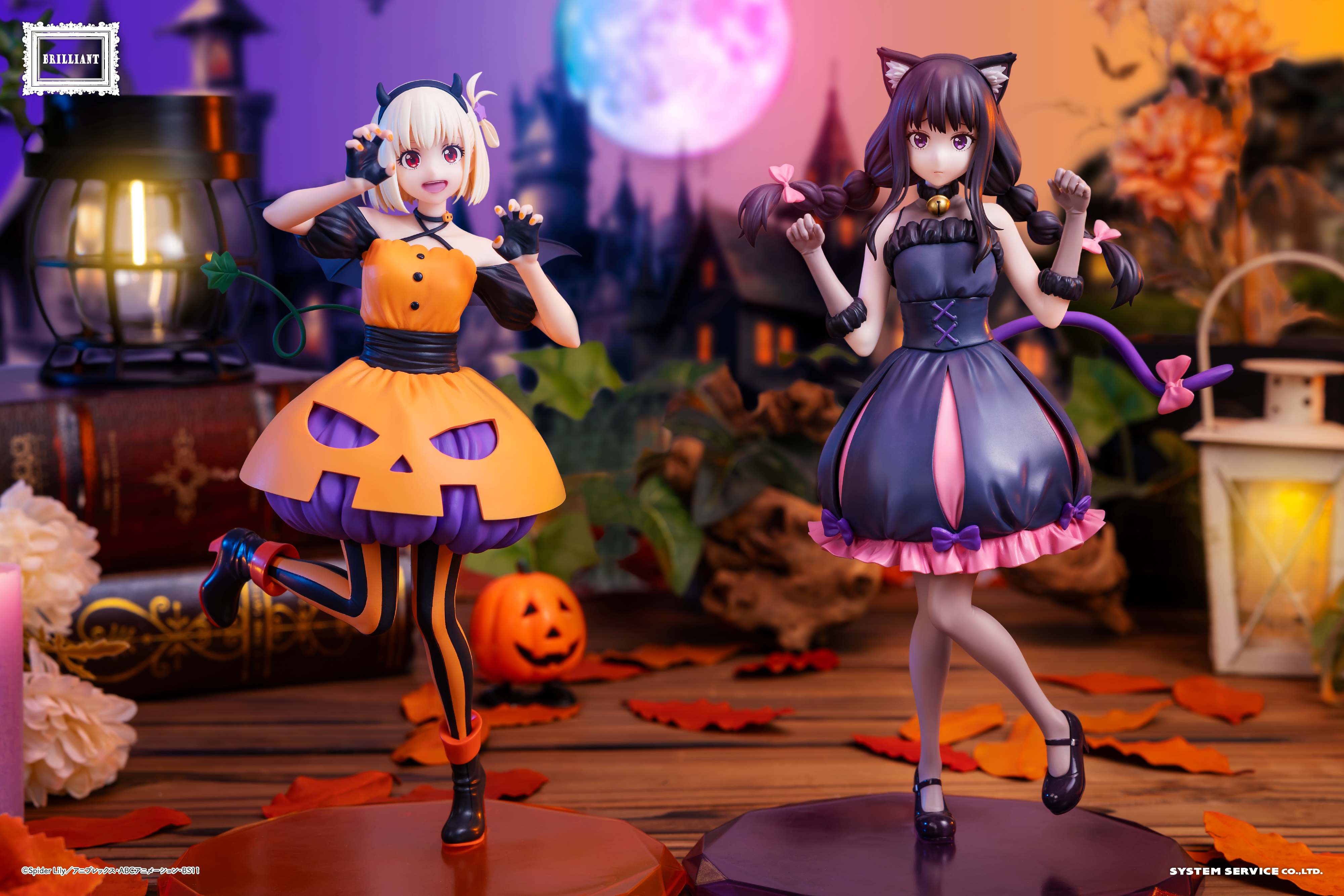 システムサービス「BRILLIANTフィギュア」より「リコリス・リコイル 錦木千束、井ノ上たきな」がハロウィンver.で2025年9月に登場！