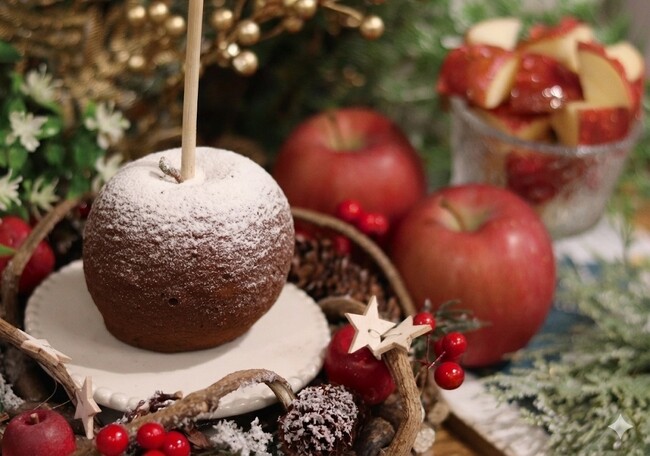 【クリスマス期間の限定商品】濃厚ショコラの上に雪のようなホワイトチョコ。代官山Candyapple スノーショコラ味を12/1～12/25 冬季限定商品の新商品！