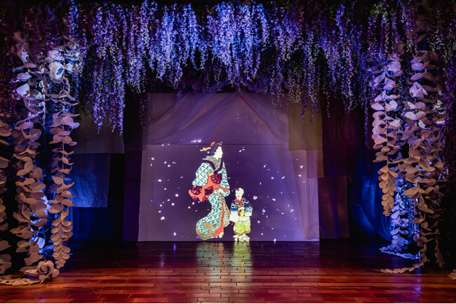【開催中】一旗プロデュース「名古屋観光ホテル 花とデジタルアートインスタレーション -紫の季節-」を愛知県名古屋市・名古屋観光ホテルで開催。デジタルアートと藤を融合させた初夏の彩りを告げる特別展示。