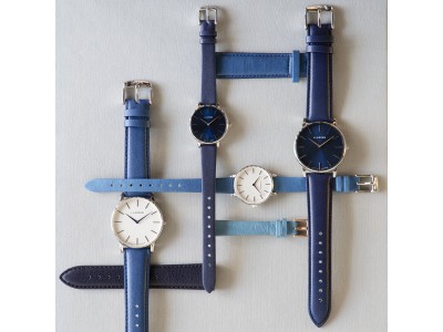 デンマークの時計ブランド「LLARSEN / エルラーセン」から、日本の天然本藍染革ブランド「SUKUMOレザー」とコラボレーションした日本限定 “Japan Blue Collection”を発売。