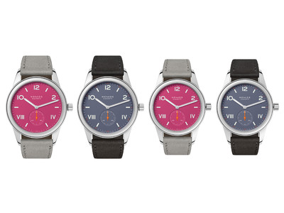 ドイツ機械式時計ブランド、ノモス グラスヒュッテより「クラブ キャンパス ディープピンク & ブルーパープル」発売