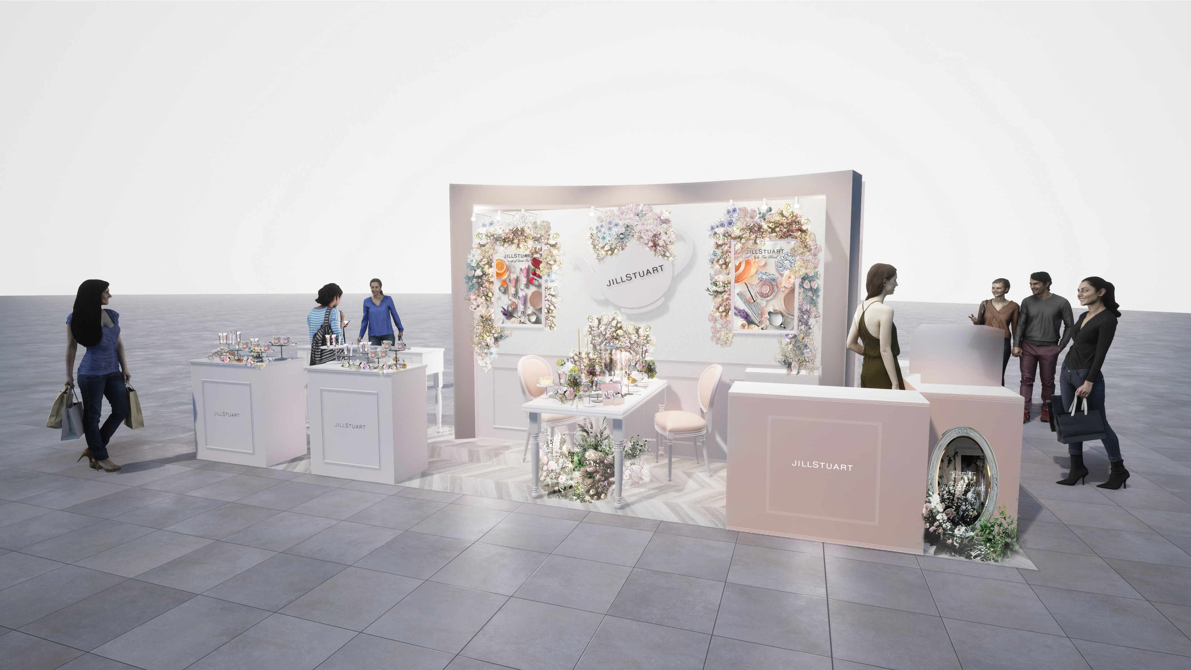 【ジルスチュアート　ビューティ】FlowerGardenでのTeaPartyをコンセプトにした阪急うめだ本店でのスペシャルイベントを開催。