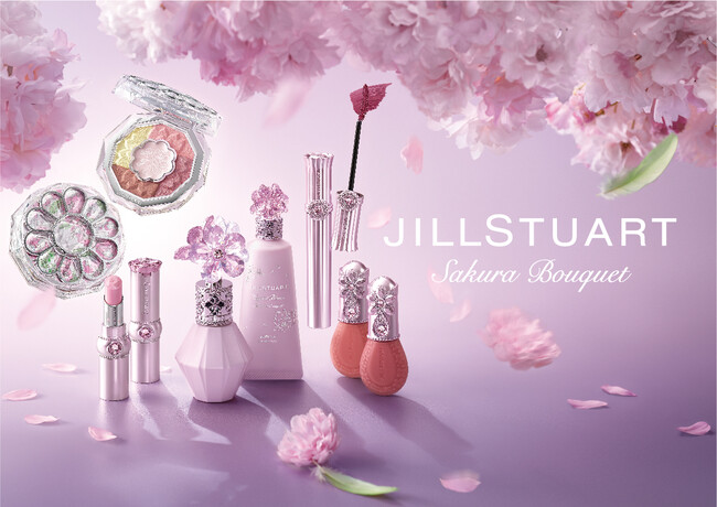 【ジルスチュアート　ビューティ】静寂に包まれた明け方に凜と咲き誇る八重桜がテーマ。春限定のサクラブーケコレクションが登場。