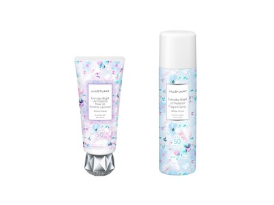 【ジルスチュアート　ビューティ】プリズムのきらめきのように軽やかなホワイトフローラルの心地よい香りを纏って。この春限定のUVケアアイテムを発売。