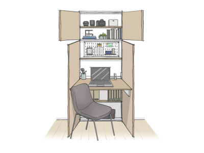 デッドスペースを活用した収納型デスク『SUGUデスク』を開発、新築分譲マンション「クレヴィアしぎの駅前」に導入