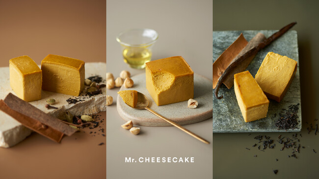 カボチャにヘーゼルナッツと白トリュフを合わせた「Mr. CHEESECAKE Pumpkin Hazelnut White Truffle」が登場！食べ比べを楽しめる3種のアソートセットを販売