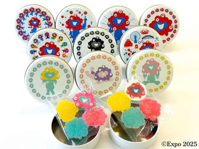 ミャクミャクゼリー缶にパステルカラー3柄追加！ミャクミャクと受け継がれてきた伝統の技がお菓子に！！