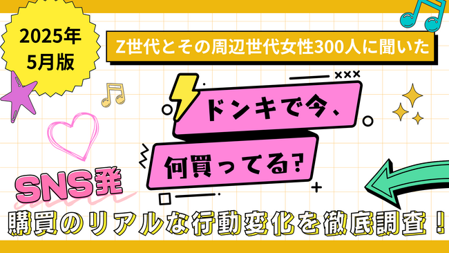 【2025年5月版】Z世代とその周辺世代の女性300人に聞いた 　「ドンキで今、何買ってる？」 SNS発→購買のリアルな行動変化