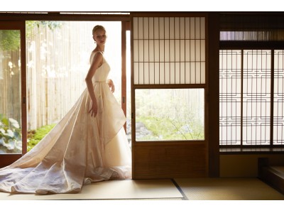 京都の西陣織を使った「金色のウエディングドレス」や友禅の図案を取り入れた和テイストのドレスを新ブランド「ituwa(イツワ)」から発表