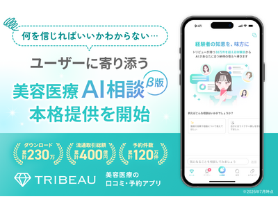 【トリビュー】“何を信じればいいかわからない”ーーユーザーに寄り添う、美容医療 AI相談機能の本格提供を開始
