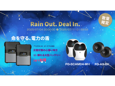 もしもに備えて！「Show !t」楽天お買い物マラソンにて、ポータブル電源、セキュリティカメラをセット販売！地震、台風、津波・・・あなたの防犯対策は万全ですか？