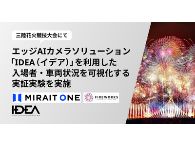 「三陸花火競技大会」にてエッジAIカメラソリューション「IDEA(イデア)」を利用した入場者や駐車場への車両の状況を可視化する実証実験を実施いたしました。