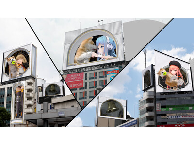 屋外広告のヒットが『秋田犬3Dカラクリ時計コラボプラン』として『勝利の女神：NIKKE』とのコラボレーシ...