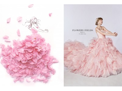 SNSで大人気作家 葉菜桜 花子とクラウディアがコラボ！花を全身にまとう夢のドレス「FLOWERY FIELDS」を発表