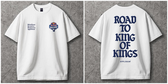 プレスリリース「ヒップホップの頂点を目指せ！APPLEBUMによるRed Bull Roku Maru & KING OF KINGSトリプルコラボTシャツ登場」のイメージ画像