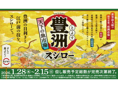 豊洲の目利きと江戸前の技をスシローで。豊洲の目利きが厳選した商品や豊洲の名店監修の商品などが登場！『天下の魚市場 豊洲×スシロー』を開催！豊洲 天然本鮪ねぎとろ包み」は税込110円～！
