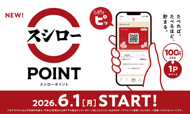 たべれば、たべるほど、貯まる！新ロイヤルティプログラム「スシローポイント」が6月1日（月）よりスタート！