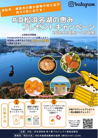 8団体共同実施「#浜松浜名湖の恵みプレゼントキャンペーン」の開催について