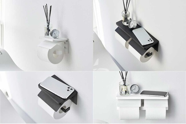 天板とホルダーが一体化したシンプルなデザインのトイレットペーパーホルダーが発売