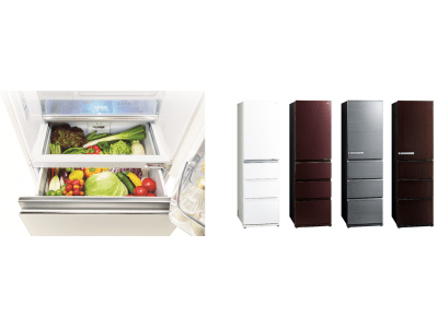 業界初※1 冷蔵室から見渡せる野菜室】AQUA 冷凍冷蔵庫『Delie（デリエ