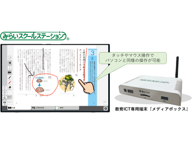 みらいスクールステーションの教育ICT専用端末「メディアボックス」が、令和版デジタル教科書・デジタル教材に対応