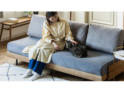 愛猫・愛犬も一緒にくつろぐ！人気ソファ「ハスキーソファベッド」にペット用クッションカバーが登場！