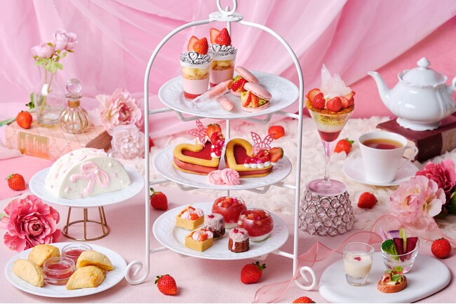 【横浜】フレッシュないちごを贅沢に使用した大人ピンクカラーがキュートなプリンセススイーツ 「ストロベリーギフトアフタヌーンティー」