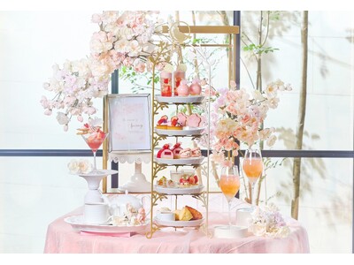 スイーツでお花見気分！桜といちごが奏でる、心ときめくティータイム『桜色のストロベリーアフタヌーンティー』全国4都市で期間限定販売