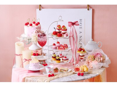 【横浜】桜が舞う春の季節に、ふたつの果実をぎゅっと詰め込んだキュートなスイーツ 「春いちごと真っ赤なチェリーのアフタヌーンティー」