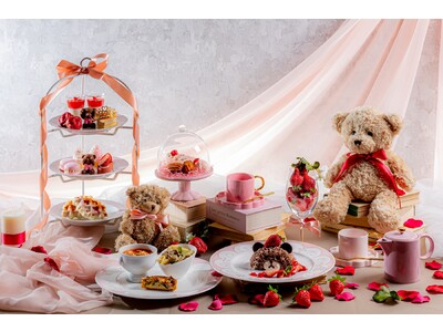 【兵庫・芦屋】愛犬との優雅なティータイムも可能！可愛らしい‟くまさん”モチーフと‟いちご”の風味豊かなスイーツをご用意『クラシカルレディーのスプリングアフタヌーンティー』販売