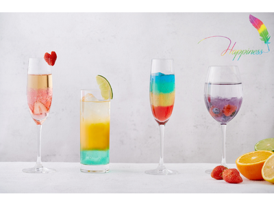 鮮やかなカラーのカクテルで、LGBTQ に対する理解を広げ、性の多様性を考える『Happiness Rainbow Cocktail』2023年4月22日（土）～5月7日（日） 横浜・大宮にて提供