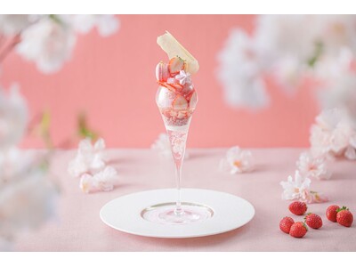 春香る、“桜”と“いちご”のコラボレーションパフェが新登場！「大人のご褒美パフェ～Strawberry & Cherry Blossom～」販売