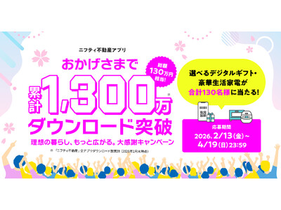 �y���z130���~�����z�u�j�t�e�B�s���Y�A�v���v�݌v1,300���_�E�����[�h�˔j�L�O�I�u���z�̕�炵�A�����ƍL����B�労�ӃL�����y�[���v���J��