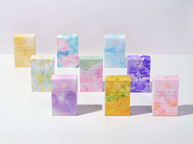 日本香堂、お線香『花風』をリニューアル 金木犀の香りが新登場　10月10日より全国で順次発売