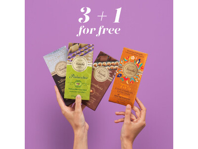 チョコレートバーを３枚以上買うと1枚もらえる！ヴェンキ 「BAR 3 1 for Free」 キャンペーン実施