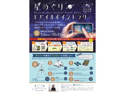 「天文王国おかやま」誘客促進協議会主催 岡山県内で「星めぐりモバイルポイントラリー」を開催します!