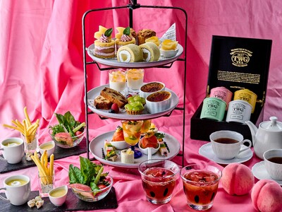 果実の魅力に酔いしれる甘い誘惑。5Fテラスからの景色と共に楽しむ桃のアフタヌーンティー